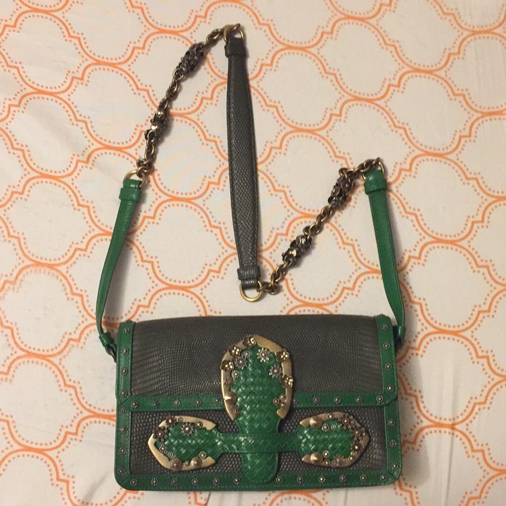 Bottega Veneta Rialtina Bag shamrock Goat Lizard